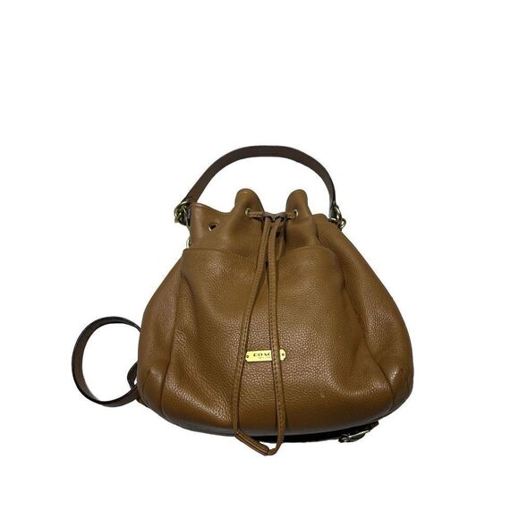 Coach Womens Casual Toggle  Closure Bucket Crossbody Bag Brown - Picture 8 of 12